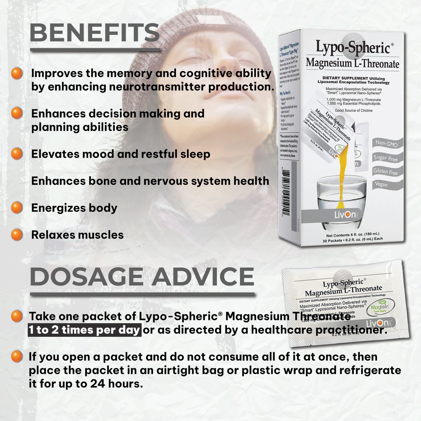 Lypo-Spheric® Liposomal Magnesium L-Threonate